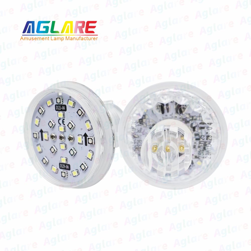 D125 + D129 自动程序 60 mm  RGB+W LED 像素 装饰灯，带 3 芯接口，适用于娱乐照明